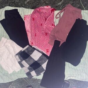 Cozy Clothing Bundle with Pink Candy Cane Print